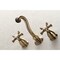 Kingston Brass KS3023NX Two-Handle Wall Mount Tub Faucet, Antique Brass KS3023NX - alternate 3